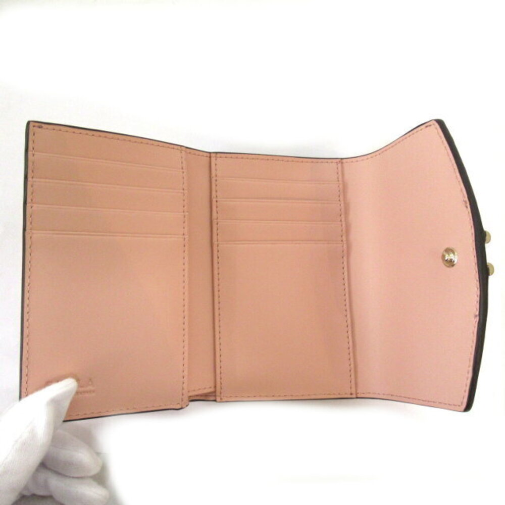 Furla Tri Fold Wallet Leather Pink Pesca View 5